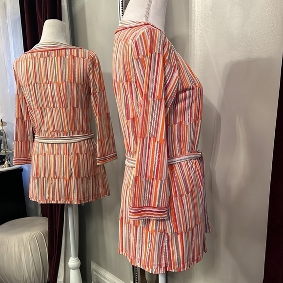 BCBGMAXAZRIA 3/4 Sleeve Striped Tunic Size Small - Picture 8 of 11